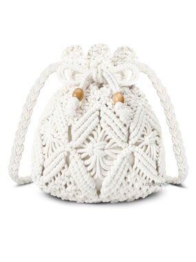 Woven Straw Crossbody Bag Boho Floral Summer Beach Purse Hobo Handbag